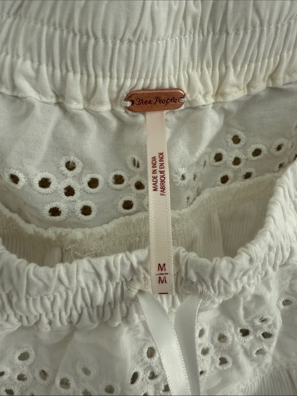 Free People Ivory Eyelet Cotton Skirt - Picture 2 of 4